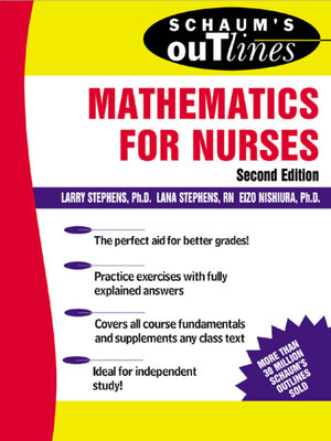 cover image of Mathematics for Nurses